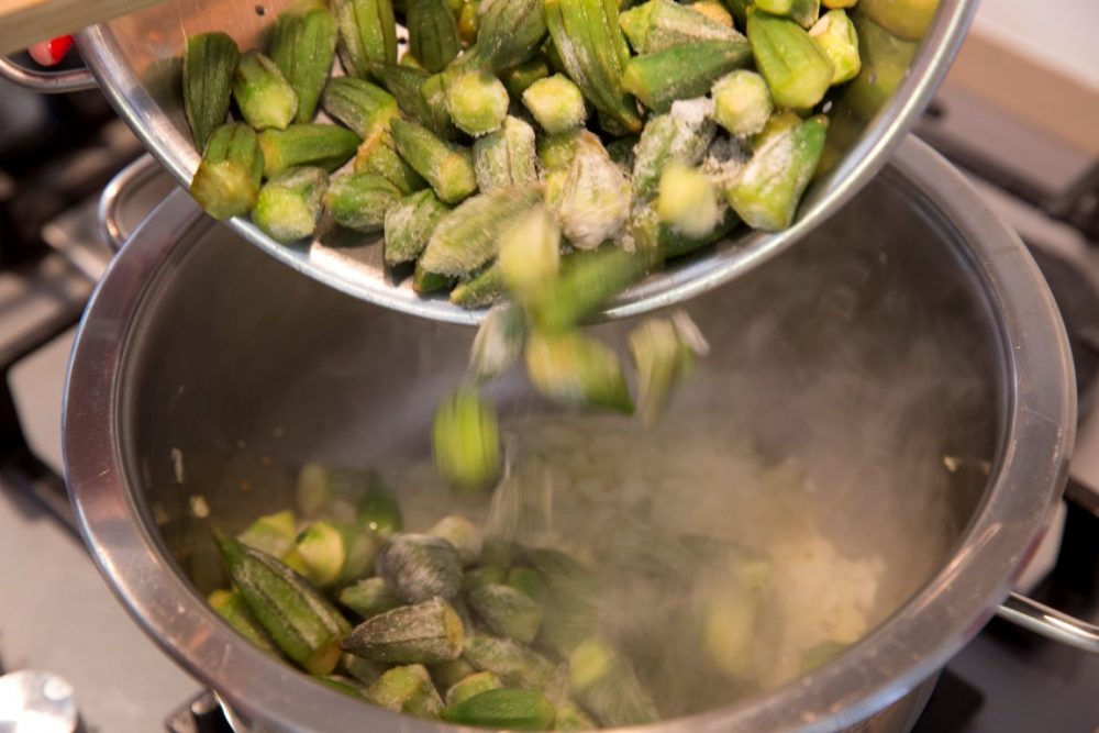 במיה קפואה על בצל